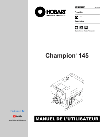 Manuel du propriétaire | HobartWelders CHAMPION 145 Manuel utilisateur | Fixfr