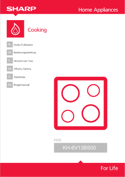 Sharp KV-6V13BS00 Table de cuisson Manuel utilisateur