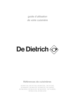 De Dietrich DCM692XE Manuel utilisateur