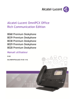 Alcatel-Lucent 8029 Premium Deskphone Téléphone Manuel utilisateur