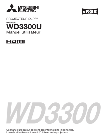 Manuel du propriétaire | Mitsubishi WD3300U Manuel utilisateur | Fixfr