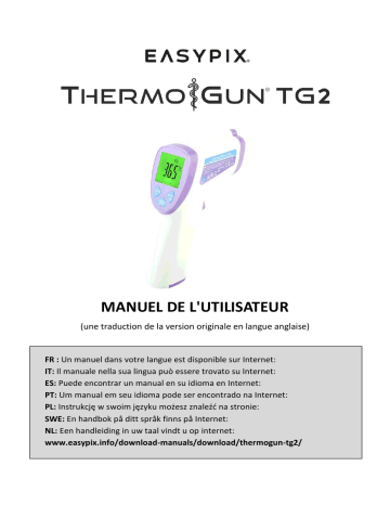 Manuel du propriétaire | Easypix ThermoGun TG2 Manuel utilisateur | Fixfr