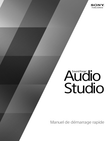 Sony Sound Forge Audio Studio 10 Mode d'emploi | Fixfr