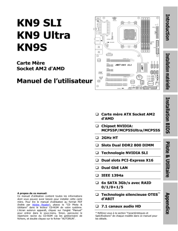 Manuel du propriétaire | Abit KN9 Manuel utilisateur | Fixfr