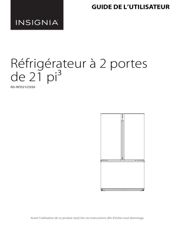 Insignia NS-RFD21CISS0 20.9 Cu. Ft. French Door Counter-Depth Refrigerator Mode d'emploi | Fixfr