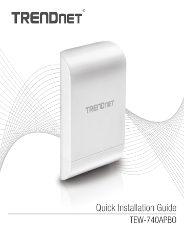 Trendnet TEW-740APBO 10 dBi Wireless N300 Outdoor PoE Access Point Manuel utilisateur | Fixfr