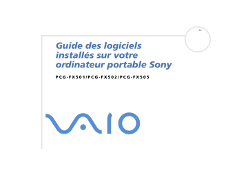 Manuel du propriétaire | Sony PCG-FX502 Manuel utilisateur | Fixfr