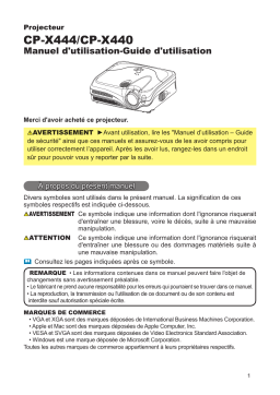 Hitachi CP-X444W Manuel utilisateur