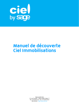 Ciel Immobilisations 2015 Manuel utilisateur