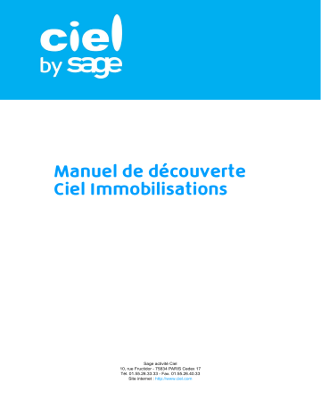 Ciel Immobilisations 2015 Manuel utilisateur | Fixfr