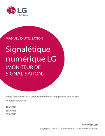 55SH7DB-M | 49SH7DB-M | LG 42SH7DB-M Manuel du propriétaire | Fixfr