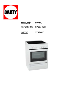 Brandt KVC1340W Manuel utilisateur