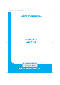 ARTHUR MARTIN ADC 5105 & ADC5105 Manuel utilisateur