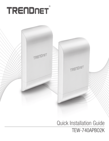 Trendnet TEW-740APBO2K 10 dBi Wireless N300 Outdoor PoE Preconfigured Point-to-Point Bridge Kit Manuel utilisateur | Fixfr