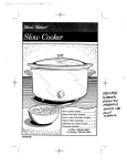 Hamilton Beach 33590 Slow Cooker User Manual