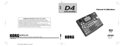 Korg D4 Manuel utilisateur