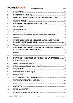 Powerplus POWDPG7530 Manuel utilisateur