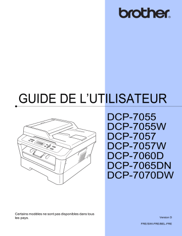 Manuel du propriétaire | Brother DCP7055W Manuel utilisateur | Fixfr