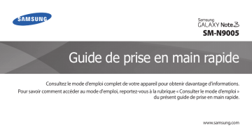 galaxy note 3 | Samsung SM-N9005 Guide de démarrage rapide | Fixfr