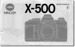 KONICA X-500 Manuel utilisateur