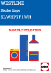 WESTLINE SLWHP7F1WH Manuel utilisateur