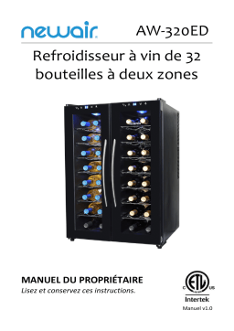 NewAir AW-320ED-REM Remanufactured 32-Bottle Black Dual Zone Wine Cooler  Manuel utilisateur