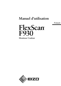Eizo FLEXSCAN F930 Manuel utilisateur