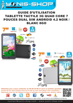 Yonis Tablette 7" 3G Dual SIM Quad Core Manuel utilisateur