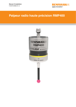 Renishaw RMP400 high accuracy radio machine Guide d'installation