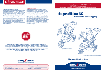 Expedition LX | Manuel du propriétaire | Baby Trend 91xx Jogger Manuel utilisateur | Fixfr