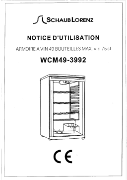 Schaub Lorenz WCM49-3992 Cave à vin Manuel utilisateur