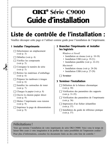 Manuel du propriétaire | OKI C9400DXNCCS Manuel utilisateur | Fixfr