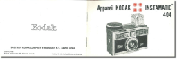 Kodak Instamatic 404 Mode d'emploi