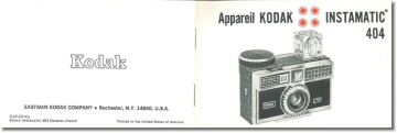 Kodak Instamatic 404 Mode d'emploi | Fixfr