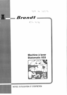 Brandt 533 Manuel utilisateur