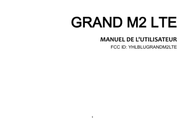 Blu Grand M2 LTE Manuel du propriétaire | Fixfr