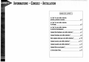 Manuel du propriétaire | Brandt 1120INLOT Manuel utilisateur | Fixfr