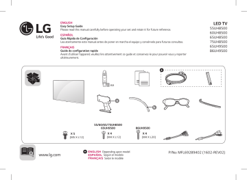 LG 86UH9500 Manuel du propriétaire | Fixfr