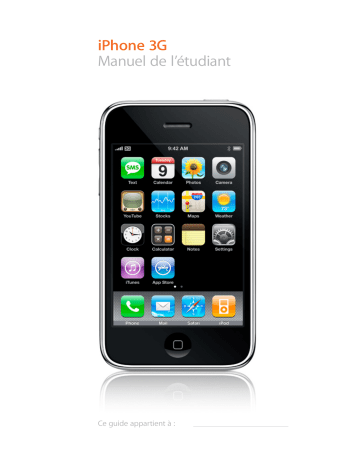 Apple iPhone 3G orange Manuel utilisateur | Fixfr