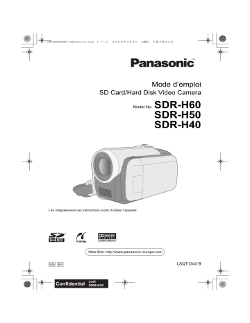 SDR H40 | SDR H60 | Panasonic SDR H50 Mode d'emploi | Fixfr
