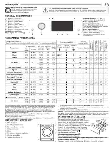 Mode d'emploi | Whirlpool FFDB 9448 BV FR Manuel utilisateur | Fixfr