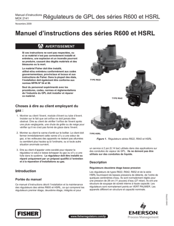 Fisher R600 and HSRL Series LP-Gas Regulators Manuel du propriétaire | Fixfr