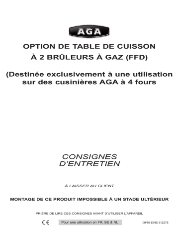 AGA Gas Burners service instructions Manuel du propriétaire | Fixfr