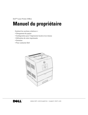 Dell 3100cn Color Laser Printer printers accessory Manuel du propriétaire | Fixfr