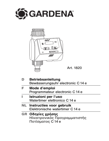 Manuel du propriétaire | Gardena C 14e -1820 Manuel utilisateur | Fixfr