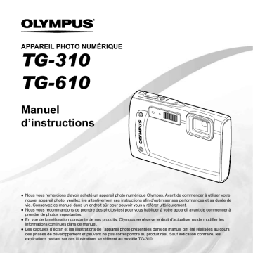 TG610 | Olympus TG310 Mode d'emploi | Fixfr