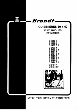 Brandt M6424 Manuel utilisateur