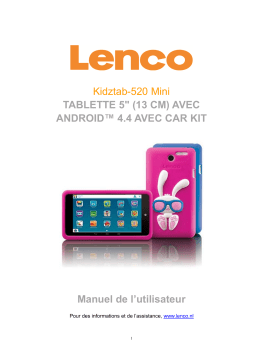 Lenco KidzTab 520 Mini Manuel utilisateur