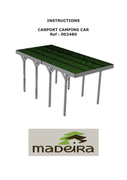 Madeira Camping car Mode d'emploi