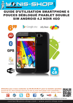 Yonis Smartphone 6" Android 4.2 Dual SIM Mode d'emploi